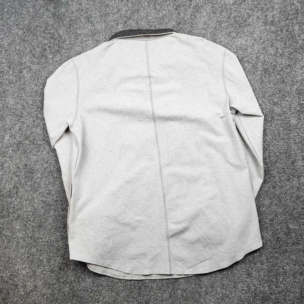 BYLT Elite Fairway Pullover Mens XL Gray Long Sleeve Performance Golf Polo Shirt - Picture 4 of 8